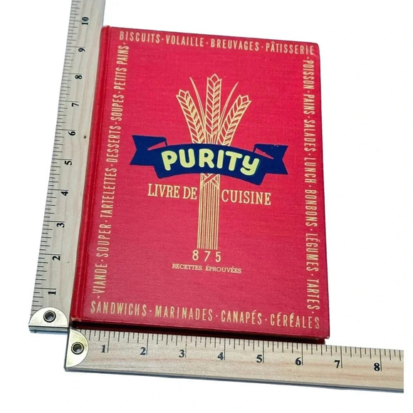 Purity Cookbook Livre de Cuisine Red Gold 1945 Edition HC Francais French - Picture 13 of 13